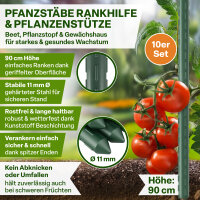 TTL Garden Rankstäbe 90cm x 11mm 10er Set