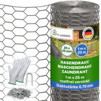 TTL GARDEN GUARD-LINE Hasendraht Drahtgitter 25x45mm...