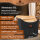 BLACK OAK Montana XL 60L Holzkorb aus Filz dunkelgrau + Handschuh grau