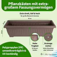 TTL Garden Metall Vertikalbeet mit 4 senkrechten Etagen 151x76x61cm - Hochbeet, Blumenständer, Blumenkasten