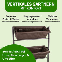 TTL Garden Metall Vertikalbeet mit 4 senkrechten Etagen 151x76x61cm - Hochbeet, Blumenständer, Blumenkasten