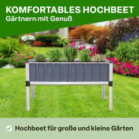 TTL Garden Hochbeet SUPERIOR PLUS 128x114x60 cm mit Aufsatz - Pflanzkasten, Kräuterbeet, Gemüse Beet, Blumenkasten