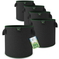 TTL Garden Pflanzsack 22 L 5er Set - Blumentopf,...