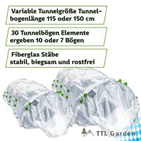 TTL Garden Folientunnel Set „Flex“ XL mit PE...