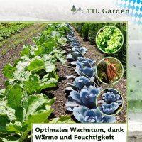 TTL Garden Folientunnel Set „Flex“ XL mit PE Folie 10x2,5 Meter - Beet Tunnel Bögen Foliengewächshaus
