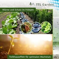 TTL Garden Folientunnel Set „Flex“ XL mit PE Folie 10x2,5 Meter - Beet Tunnel Bögen Foliengewächshaus