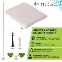 TTL Garden Folientunnel Set „Flex“ XL mit PE Folie 10x2,5 Meter - Beet Tunnel Bögen Foliengewächshaus