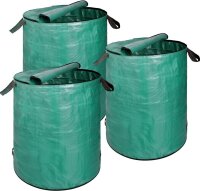 TTL Garden Gartensäcke 300L 3er Set - doppelter Boden und Deckel mit Reißverschluss