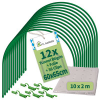 TTL Garden Pflanztunnel Bogen 65x60 cm 12er Set + 36...