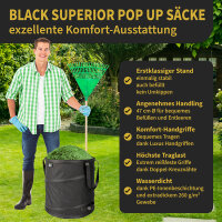 TTL Garden Pop Up Laubsack Black Superior 85L 1x