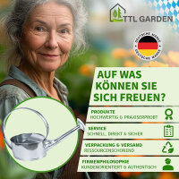 TTL Garden Giesskanne Zink 5L - Garten Bewässerung, Zinkgießkanne, Gießbrause, Blumengießkanne