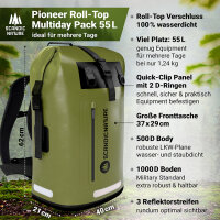 Scandic Nature Rucksack Pioneer 55L oliv-grün -...