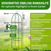 TTL Garden Obelisk Rankhilfe Rosensäule L 165x40cm -...