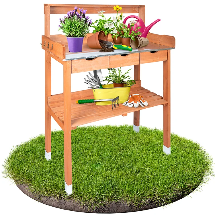 TTL Garden Pflanztisch Planter Deluxe mit 3 Schubladen