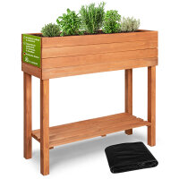 TTL Garden Hochbeet Pflanzkasten mit Ablagefach -...