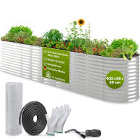 TTL Garden ovales Garten-Hochbeet Spirit XXL silber...