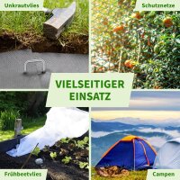 TTL Garden 100x Erdanker 100x13mm Ø2,9mm Stahl verzinkt - Anti-Rost Bodenanker Heringe für Gartenvlies, Camping, Vogelschutz