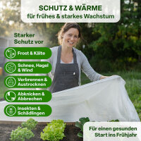TTL Garden Frühbeetvlies Premium 30g/m² 16m² 1,6x10m PP weiß - Wintervlies, Frostschutz, Abdeckvlies, Wachstumsvlies