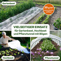TTL Garden Frühbeetvlies Premium 30g/m² 16m² 1,6x10m PP weiß - Wintervlies, Frostschutz, Abdeckvlies, Wachstumsvlies