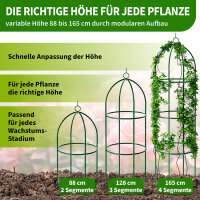 TTL Garden Obelisk Rankhilfe Rosensäule L 165x40cm grün 4er Set