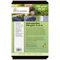 TTL Garden Unkrautvlies 150g/m² 10m² - 2x5m...
